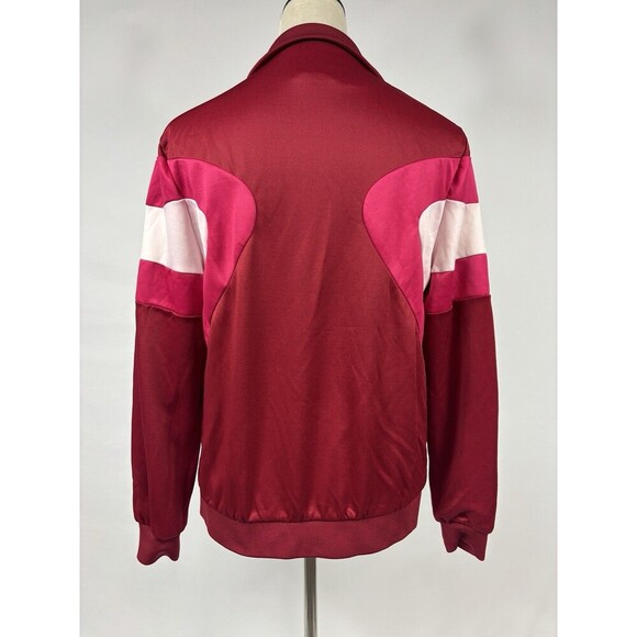 Maje Track Jacket Red Pink White Colorblock 40 Full Zip Front Retro Streetwear - Picture 4 of 13